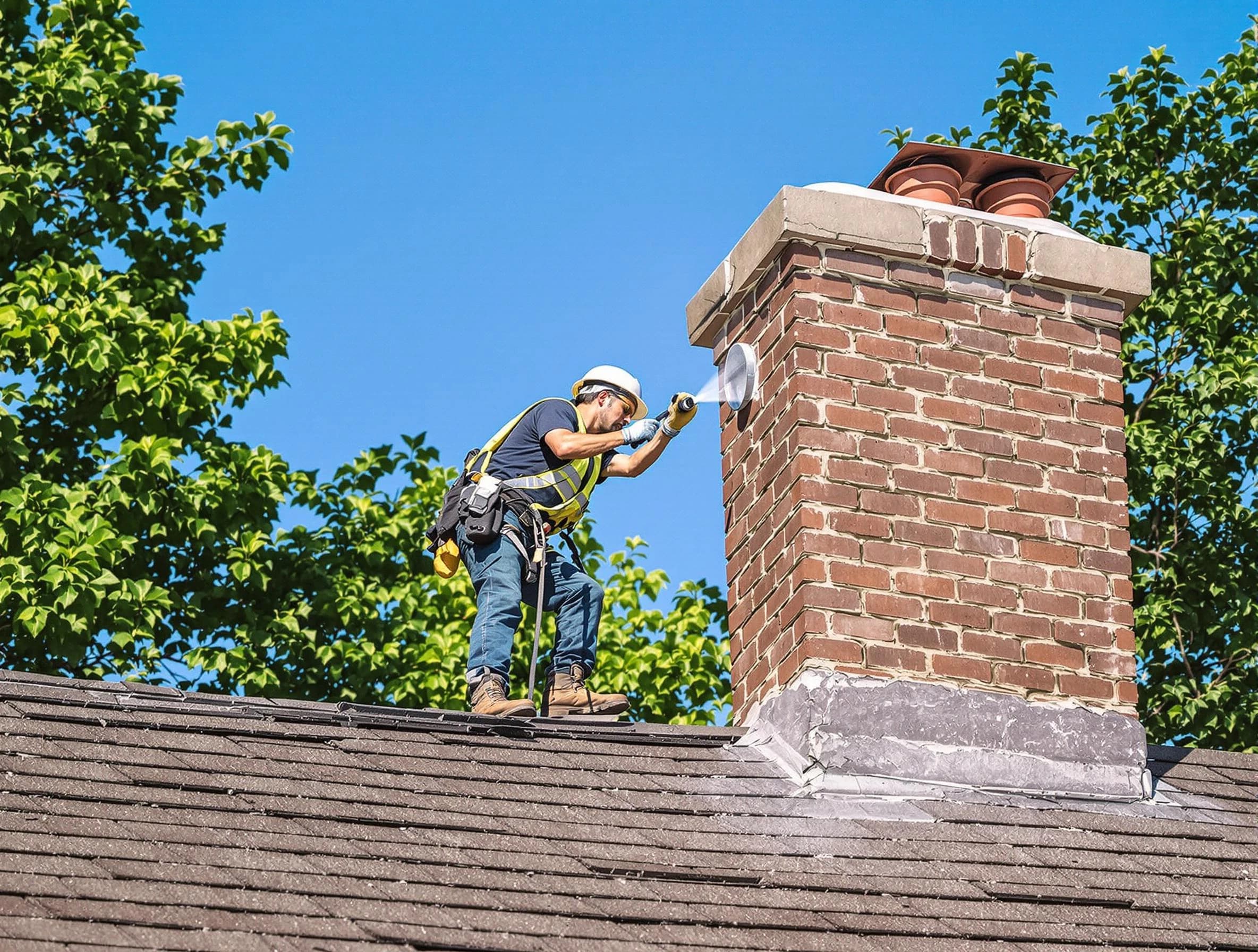 Shackle Island Chimney Sweep performing an inspection with advanced tools in Shackle Island, TN