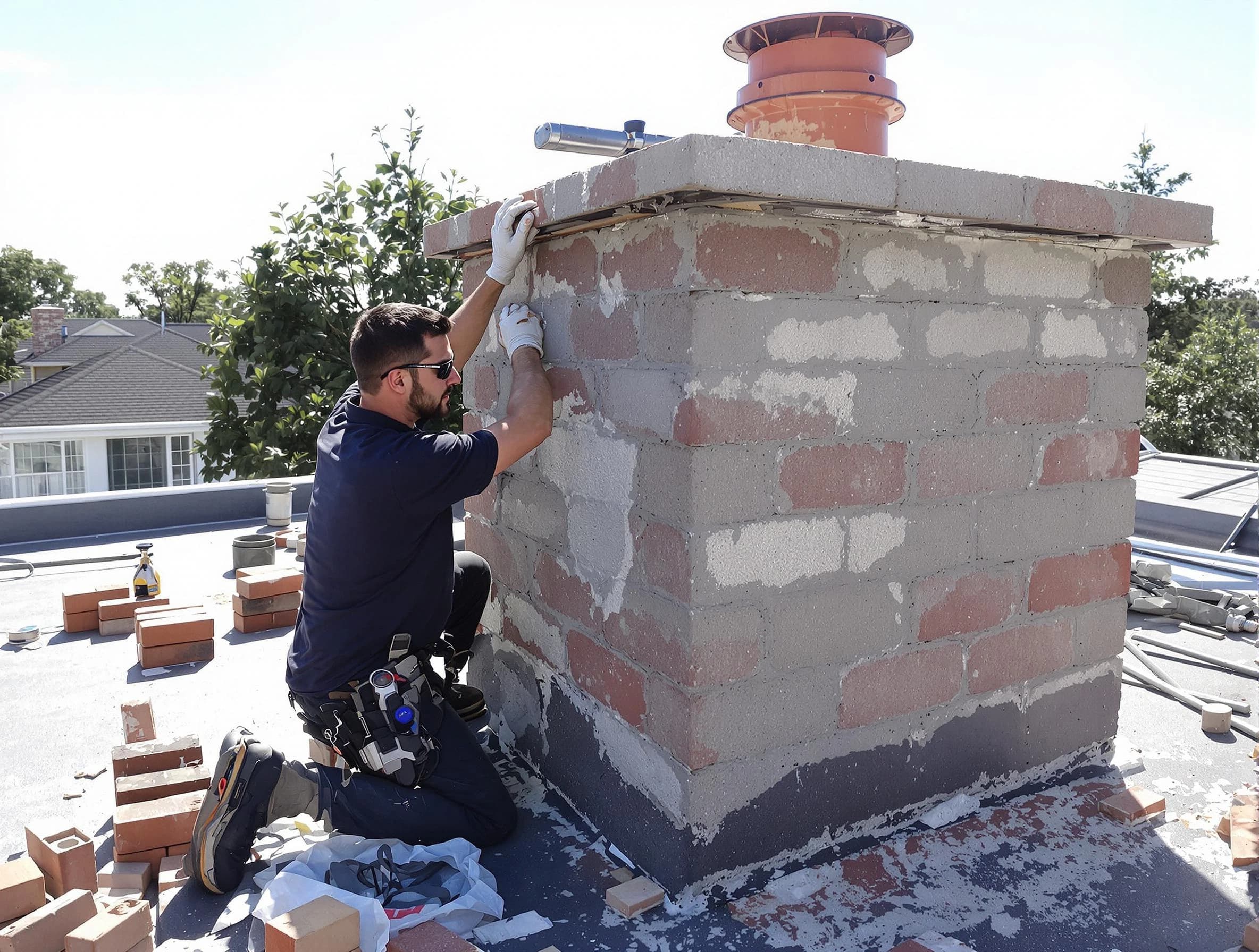 Advanced chimney repair process by Shackle Island Chimney Sweep in Shackle Island, TN