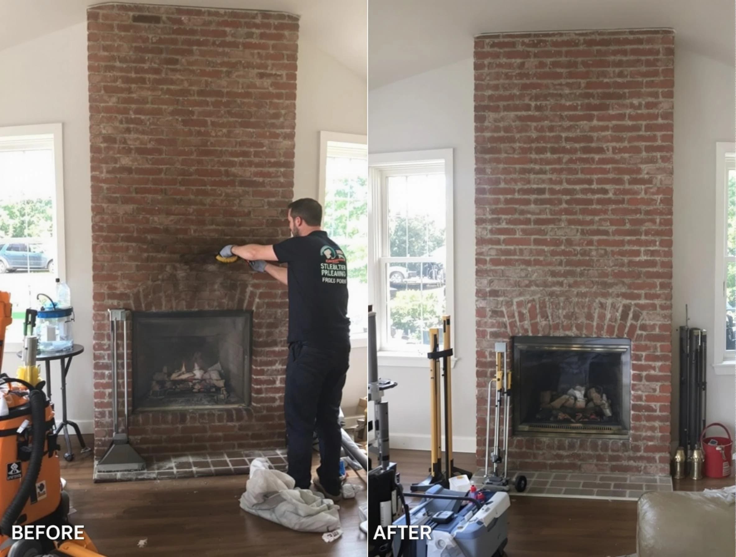 Finished chimney sweeping service by Shackle Island Chimney Sweep in Shackle Island, TN