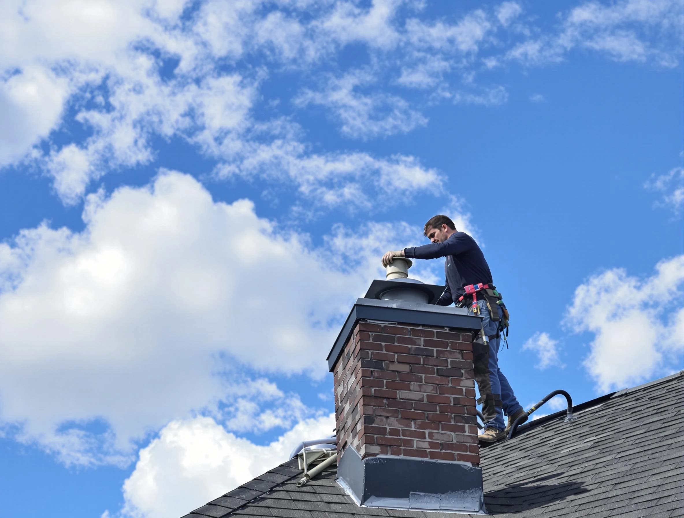 Shackle Island Chimney Sweep installing a sturdy chimney cap in Shackle Island, TN