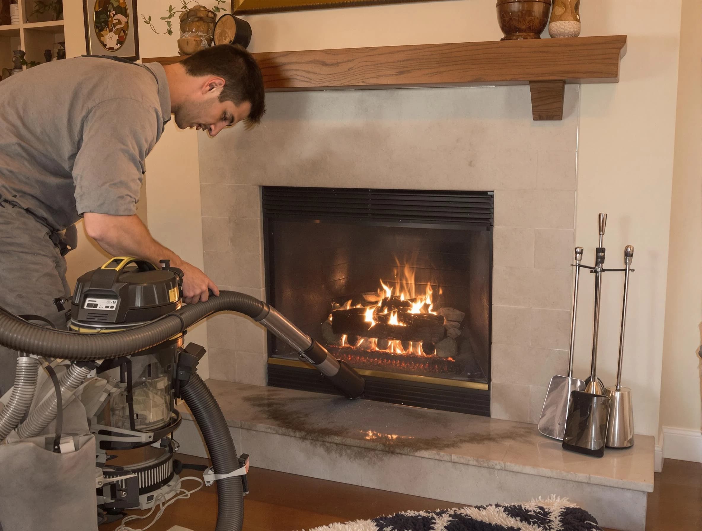 Routine fireplace upkeep by Shackle Island Chimney Sweep in Shackle Island, TN