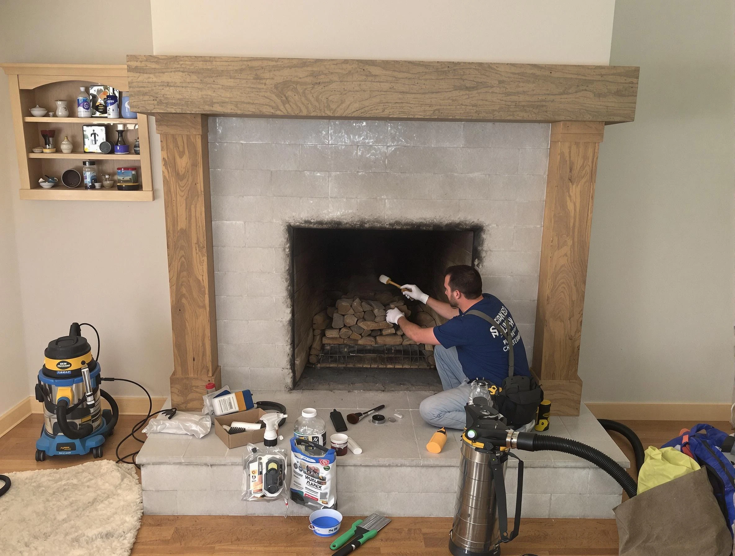 Detailed creosote removal process by Shackle Island Chimney Sweep in Shackle Island, TN