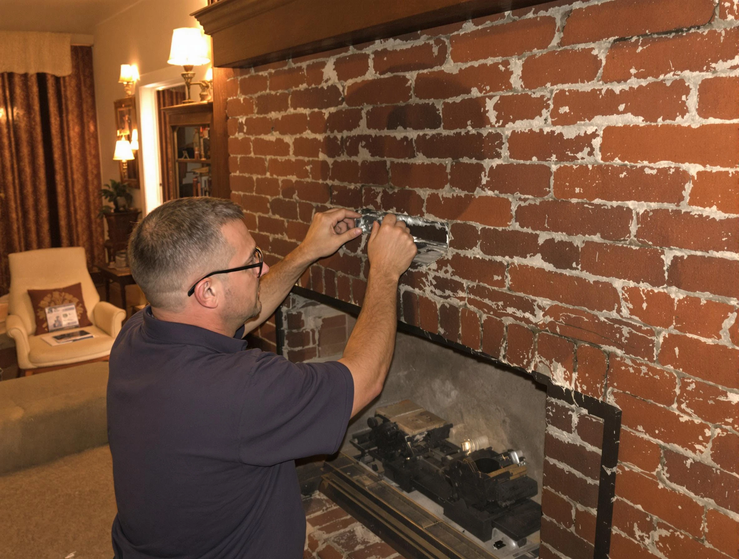 Shackle Island Chimney Sweep expert fixing a fireplace in Shackle Island, TN