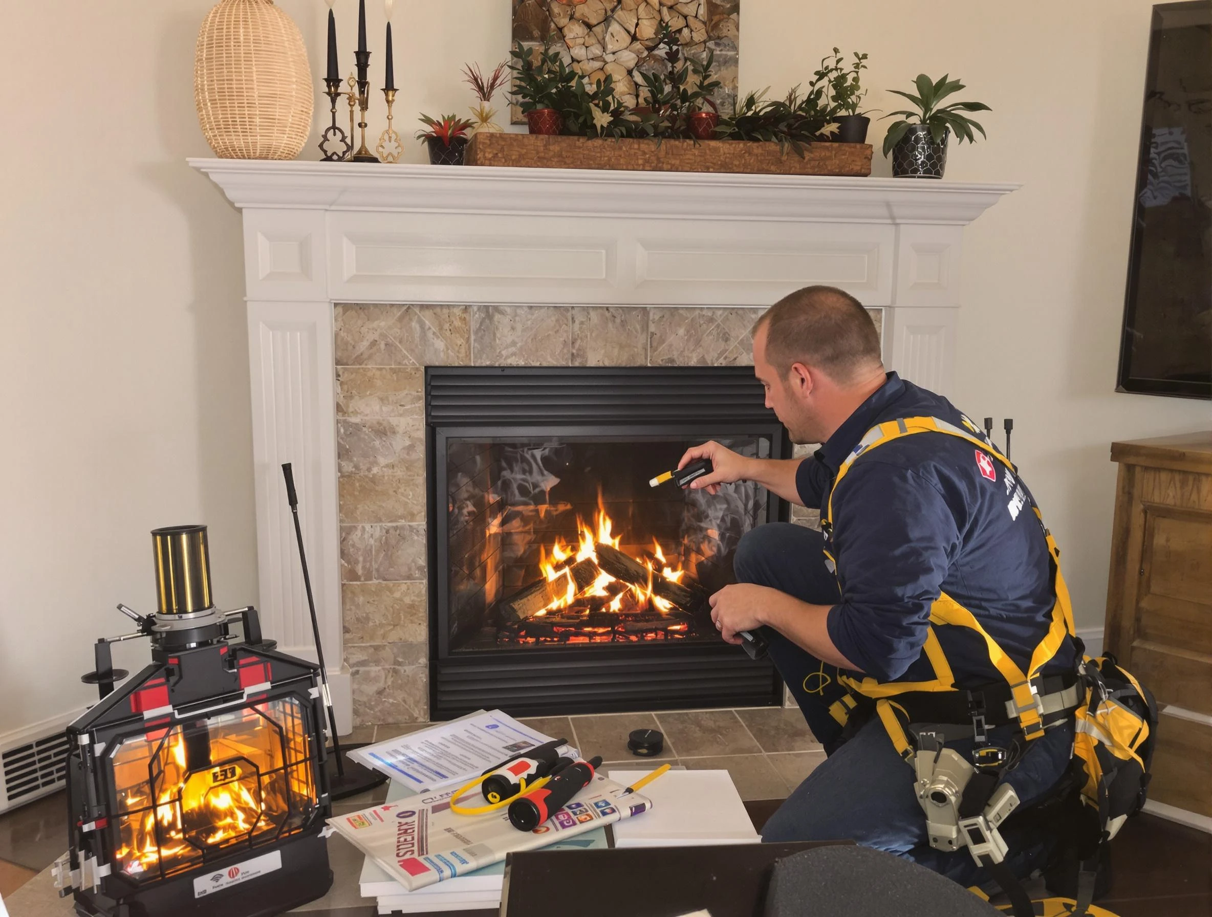 Safety-focused fireplace inspection by Shackle Island Chimney Sweep in Shackle Island, TN